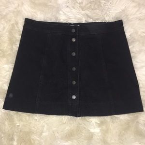 Madewell Denim A-Line Button Front Skirt
